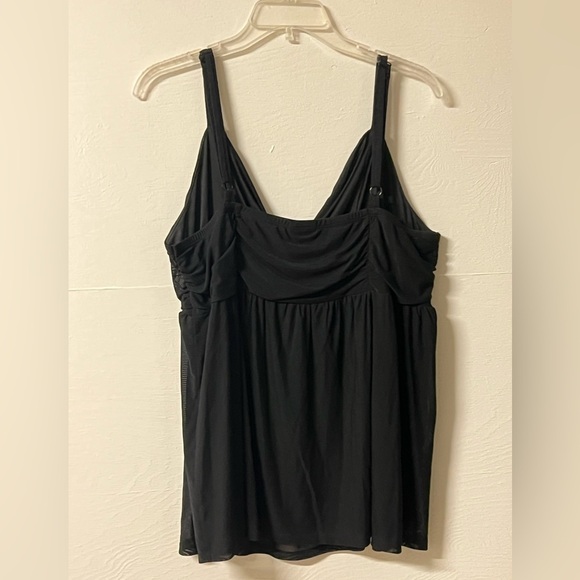 Torrid Black Mesh Babydoll Tank Top Goth Whimsigoth Fairy Goth Size 2 - Picture 4 of 7